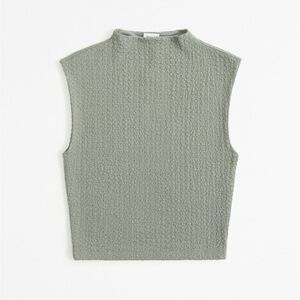 Abercrombie | textured bubble knit top | Large